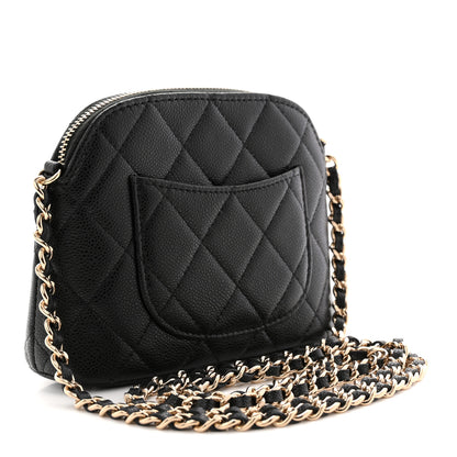 Chanel Caviar Quilted Classic Clutch With Chain Black 3 of 12