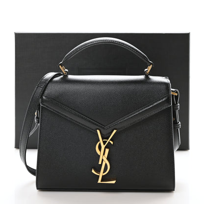 Saint Laurent Grain de Poudre Mini Classic Monogram Cassandra Top Handle Black 11 of 11