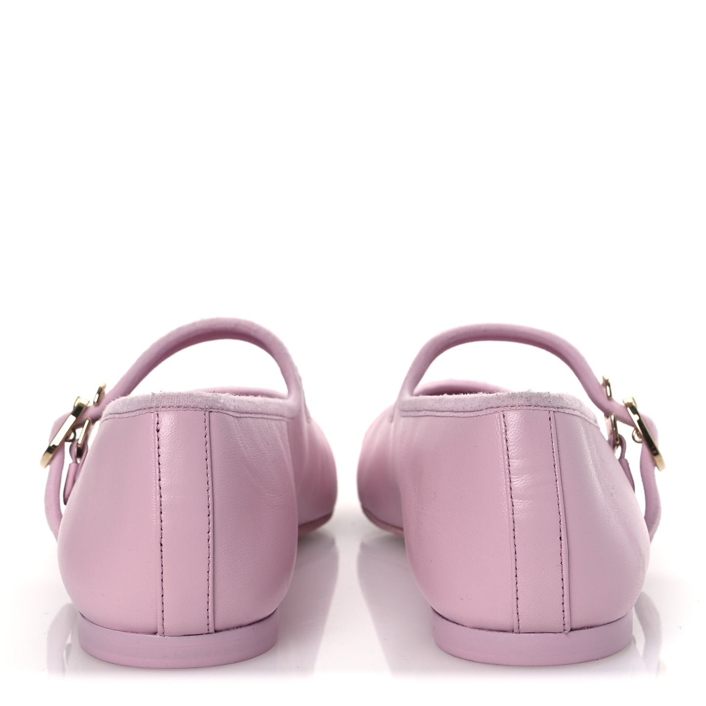 Lambskin Mary Jane Flats 40 Light Pink