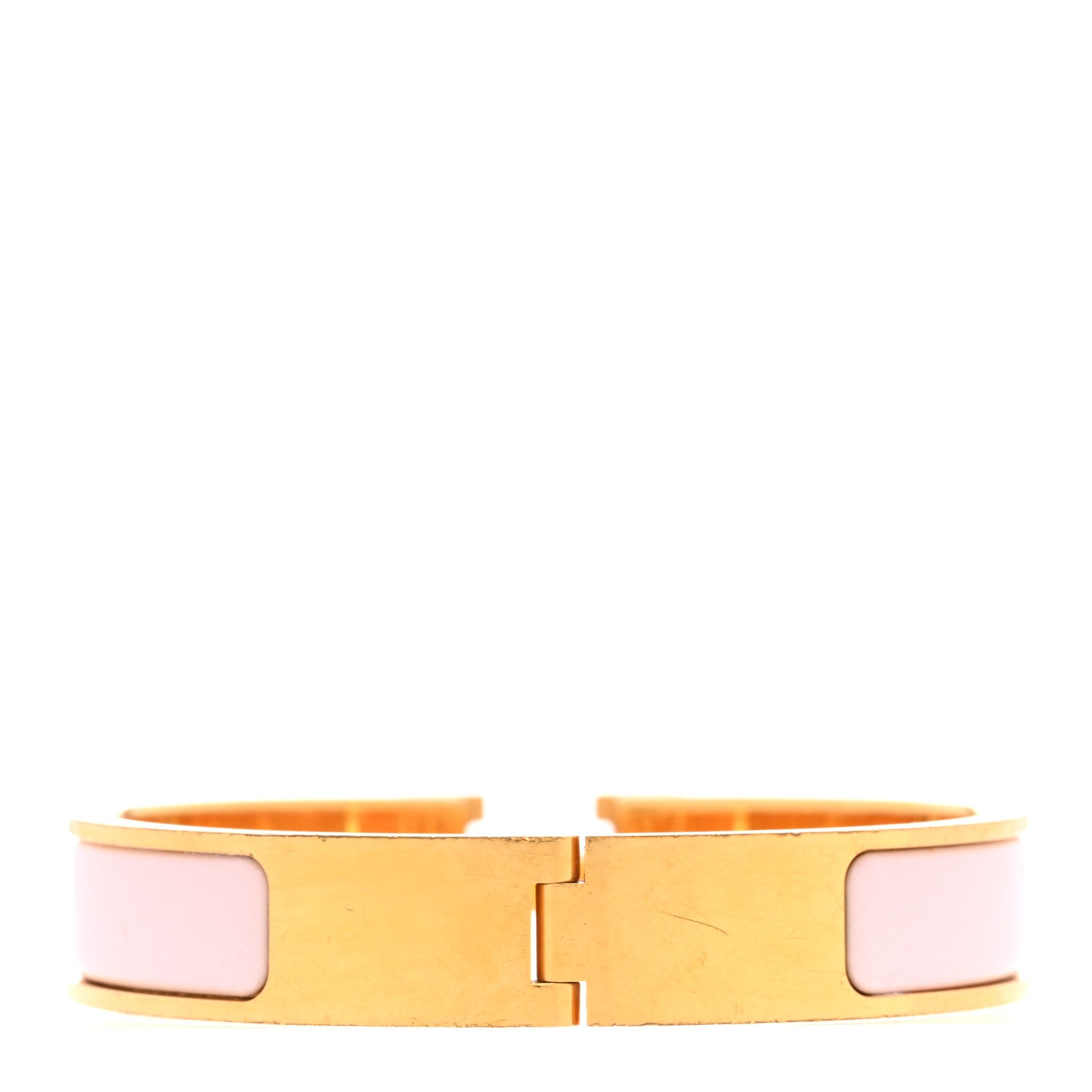Hermes Enamel Narrow Clic Clac H Bracelet PM Rose Candeur 3 of 4