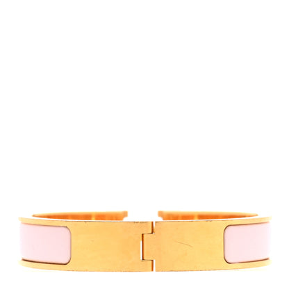 Hermes Enamel Narrow Clic Clac H Bracelet PM Rose Candeur 3 of 4