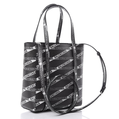 Balenciaga Coated Canvas Losange Monogram XXS Tote Black Grey 3 of 7