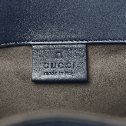 Gucci Guccissima Signature Double Buckle Backpack Blue 6 of 11
