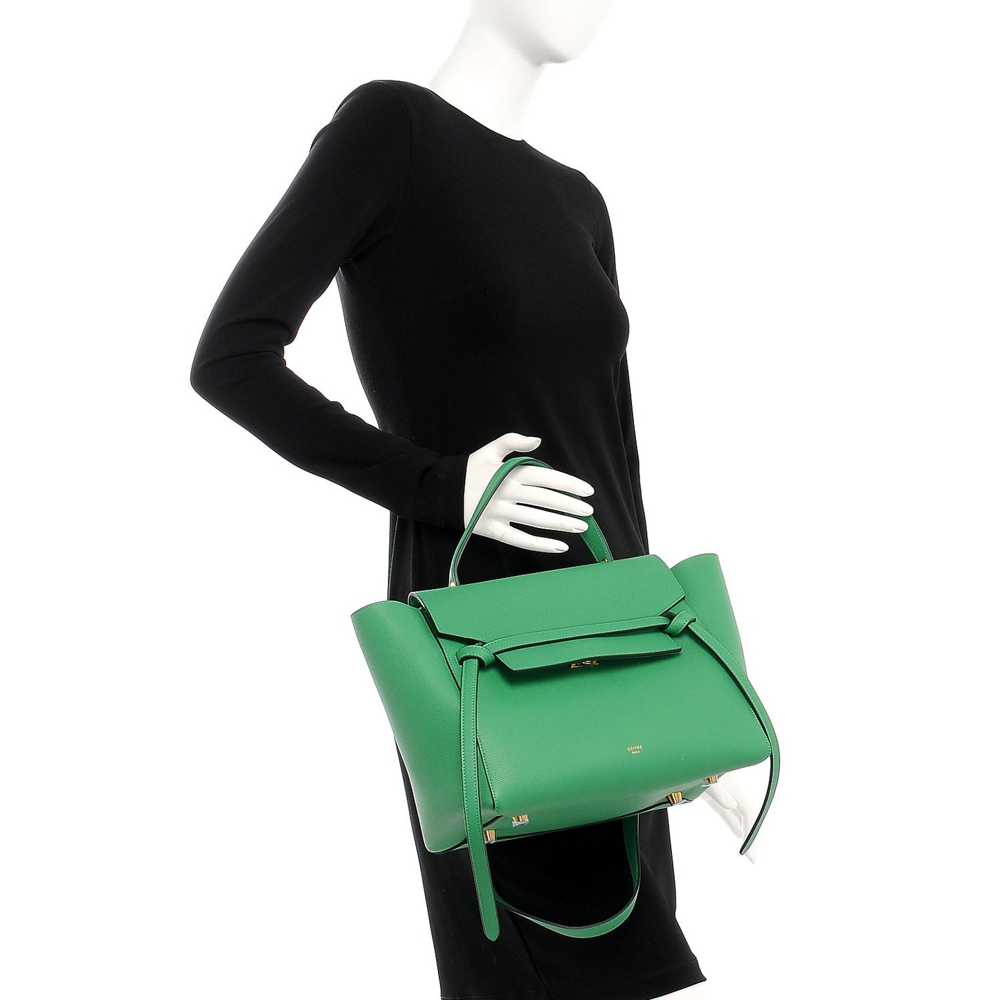 Grained Calfskin Mini Belt Bag Mint