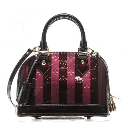 Louis Vuitton Vernis Rayures Alma BB Amarante 1 of 8