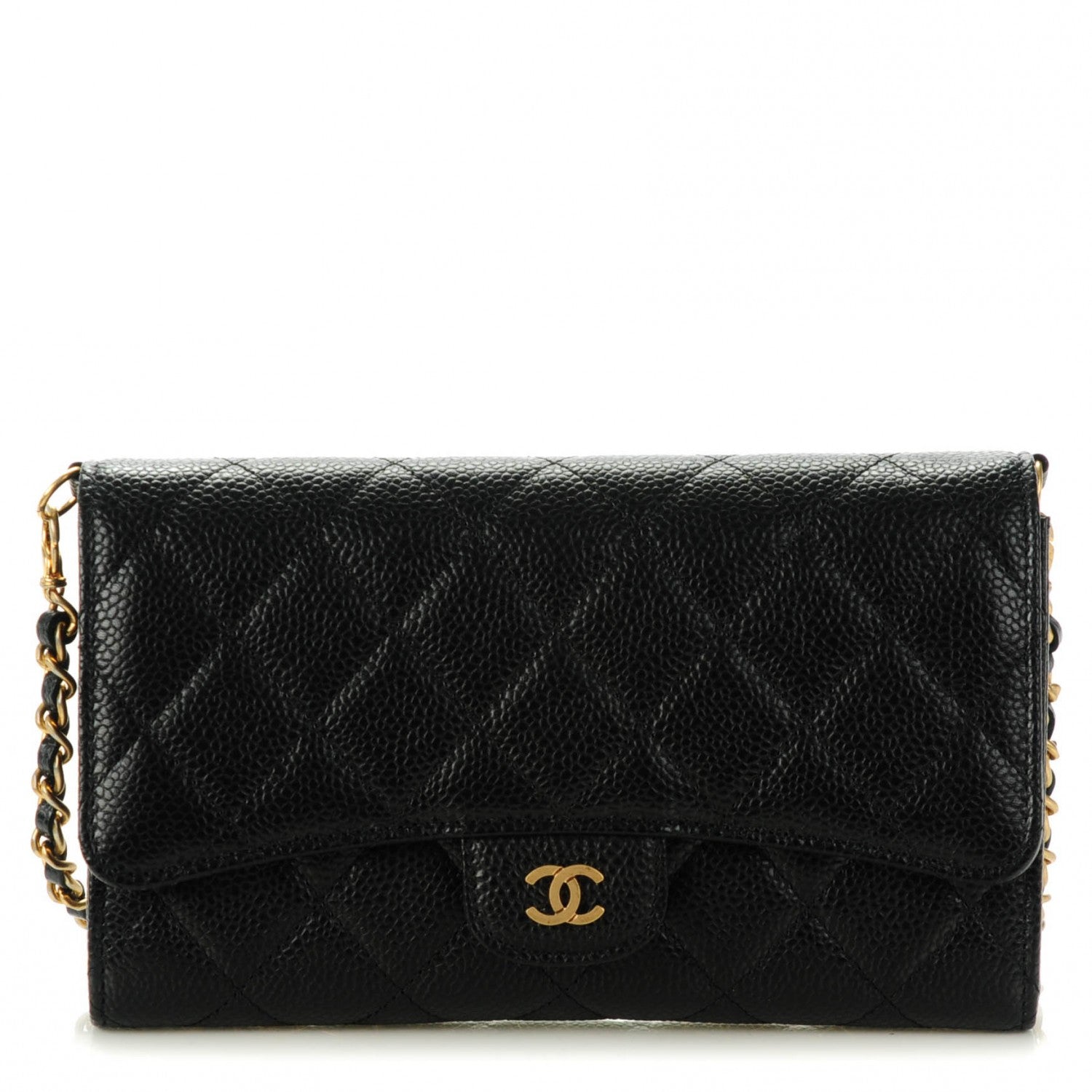 Chanel Caviar Quilted Wallet on Removable Chain Black 1 of 9
