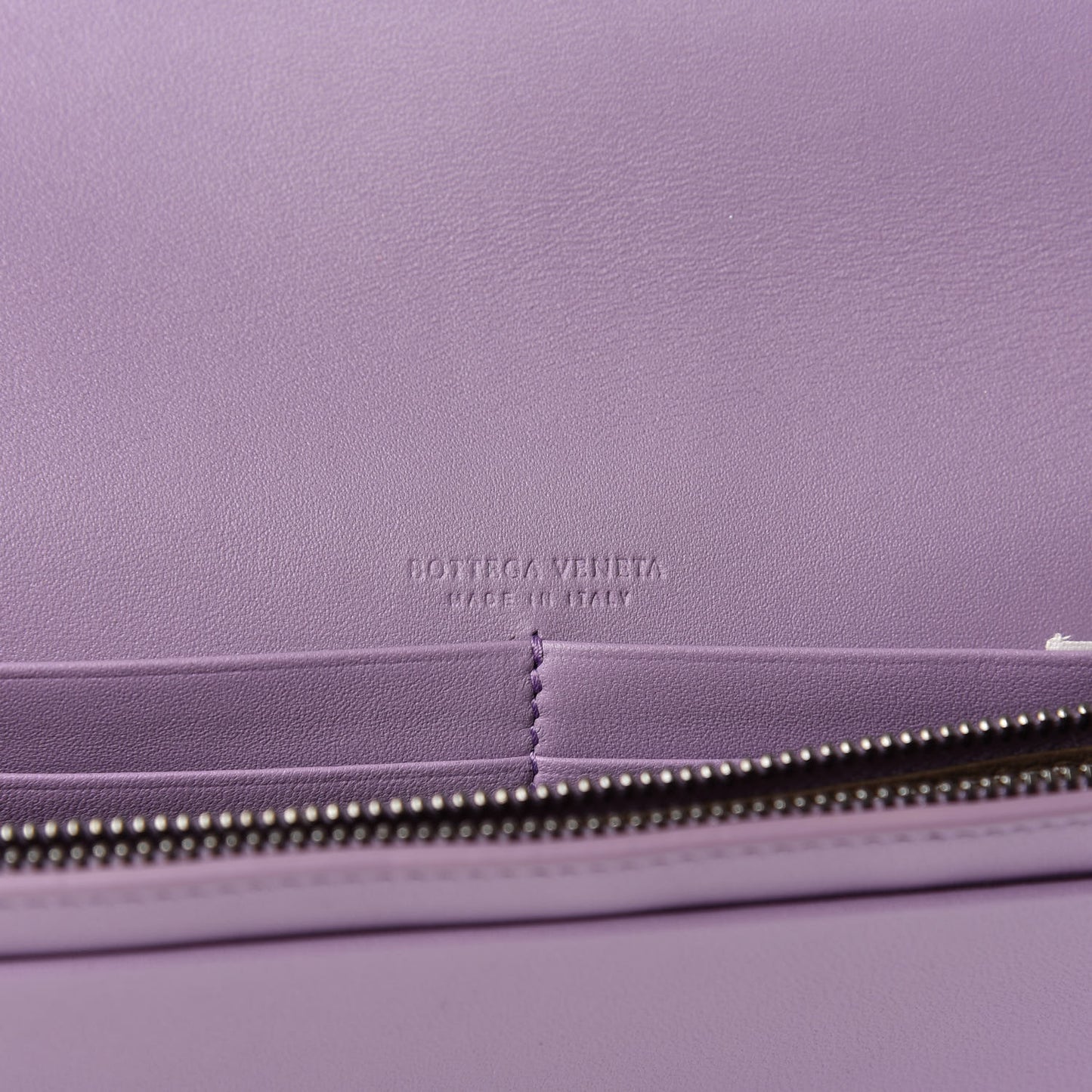Nappa Intrecciato Checker Continental Wallet on Chain Quetsche Wisteria