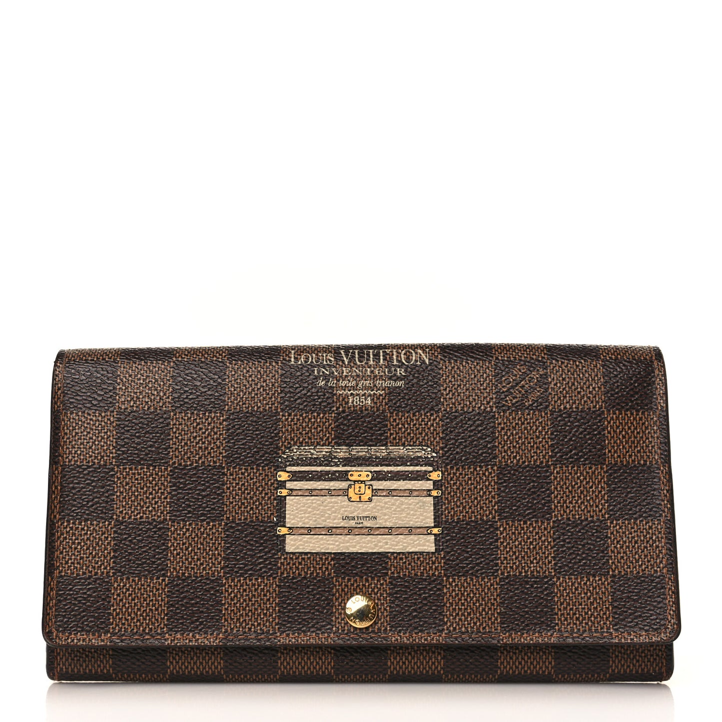Damier Ebene Trunks and Locks Sarah Wallet