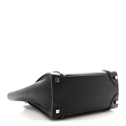 Celine Drummed Calfskin Micro Luggage Black 4 of 9