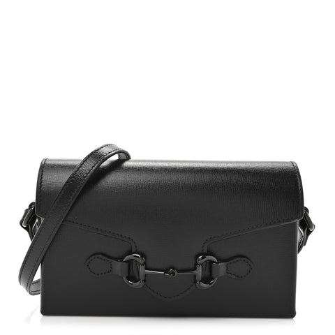 Azalea Calfskin Monochrome Mini Horsebit 1955 Shoulder Bag Black
