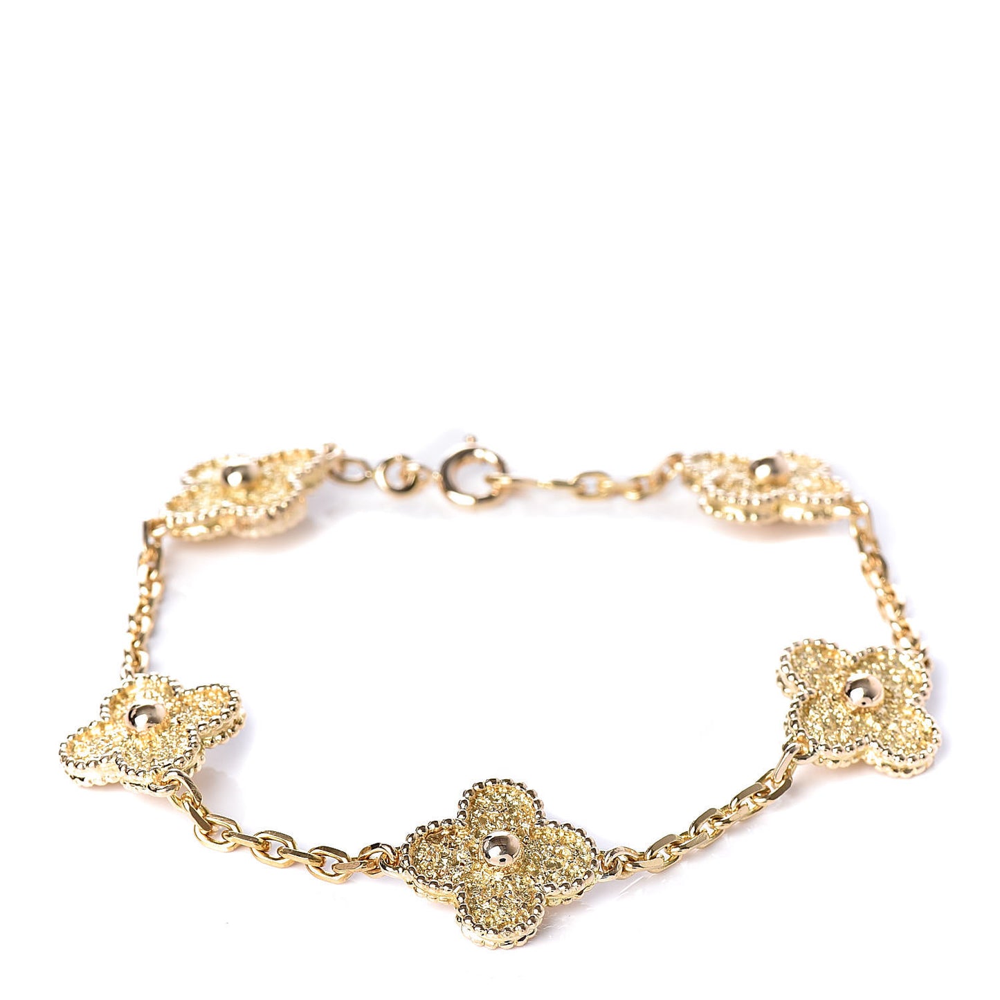18K Yellow Gold 5 Motifs Vintage Alhambra Bracelet