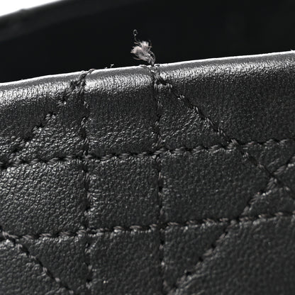 Christian Dior Lambskin Cannage Tall Flat Boots 37.5 Black 10 of 10