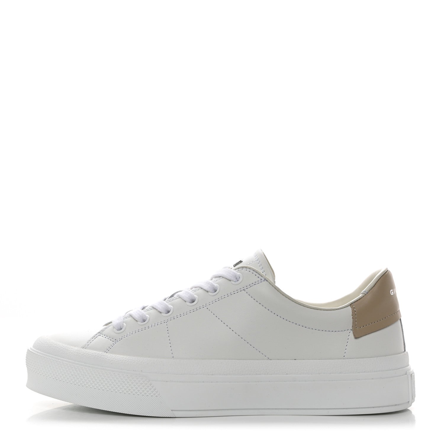 Givenchy Calfskin Womens City Sport Sneakers 38 White Beige 1 of 9