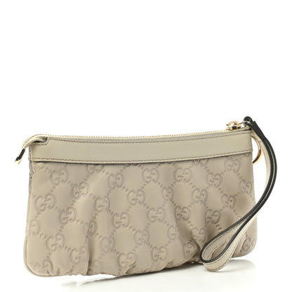 Gucci Guccissima New Britt Wristlet Off White 3 of 9