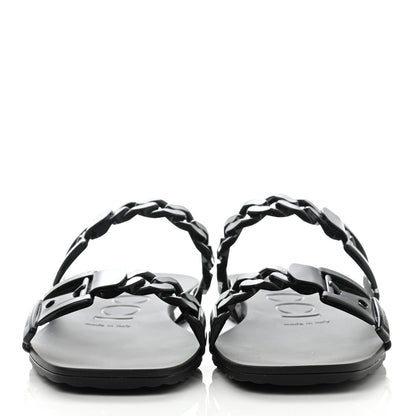 Gucci Rubber Womens Slide Sandals 38 Black 2 of 8