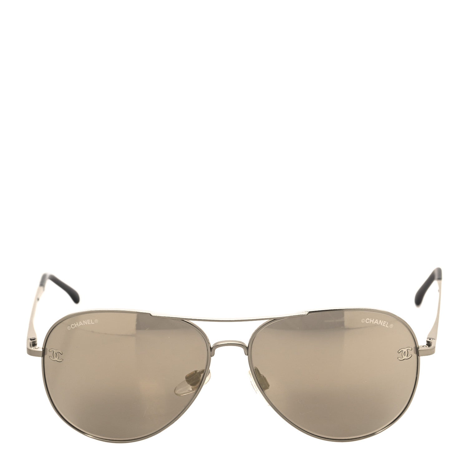 Chanel Aviator CC Sunglasses 4189-T-Q Gold 2 of 7