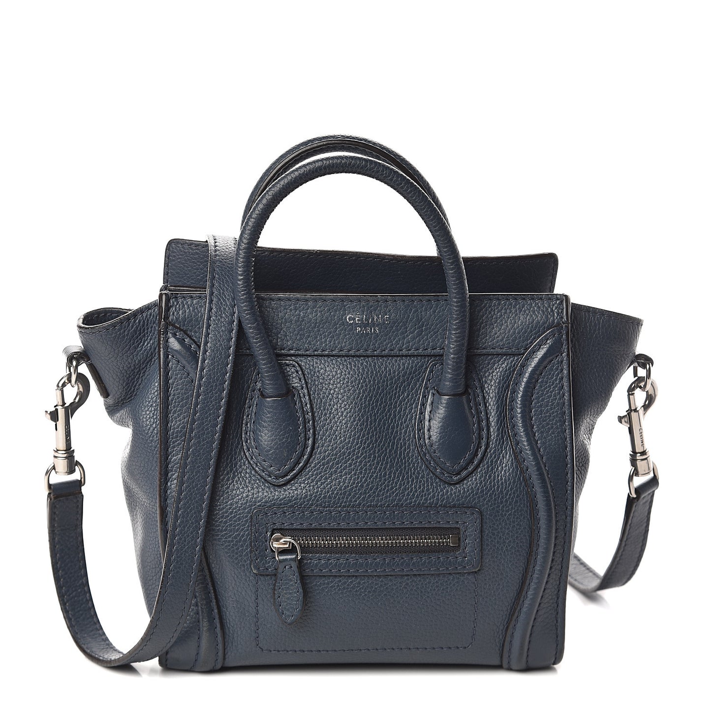 Drummed Calfskin Nano Luggage Orage