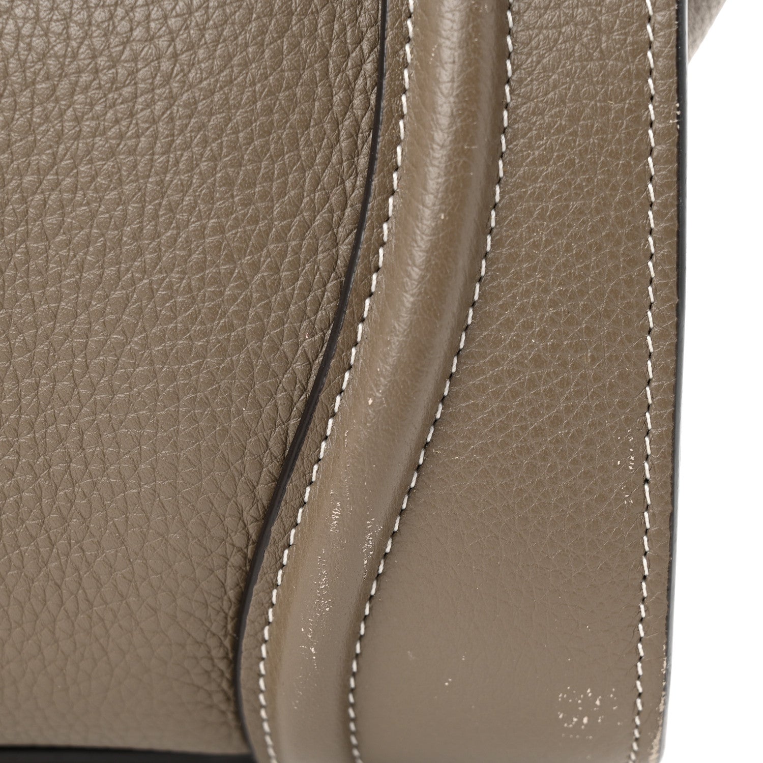Celine Drummed Calfskin Mini Luggage Souris 18 of 18