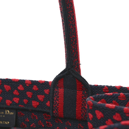 Christian Dior Canvas Embroidered Pop Heart I Love Paris Medium Book Tote Red Multicolor 13 of 13