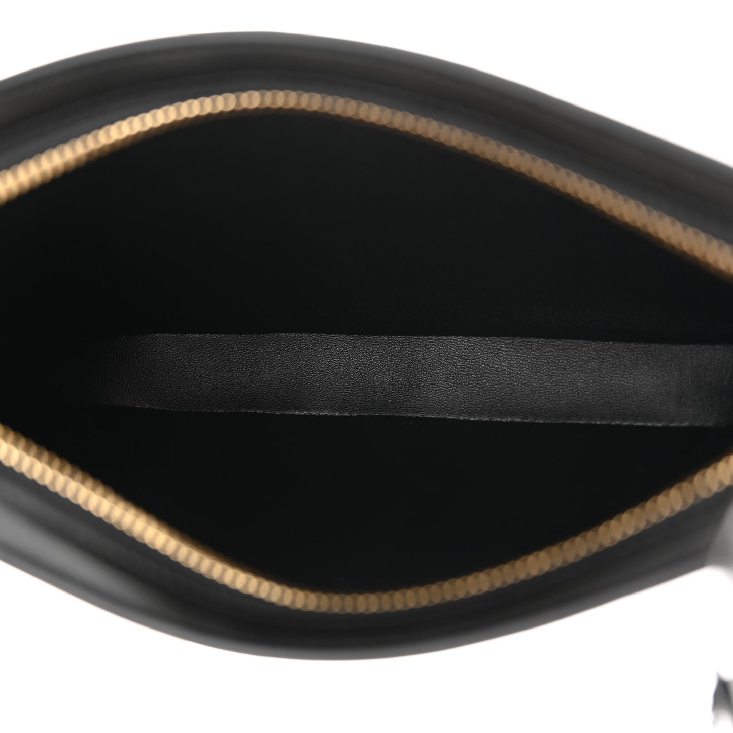 Shiny Calfskin Medium Croque Bag Black