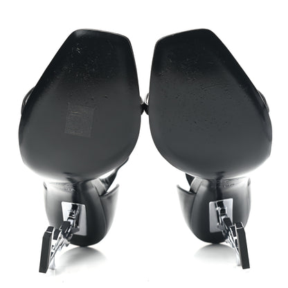 Saint Laurent Calfskin Opyum 110 Sandals 40.5 Black Silver 5 of 11