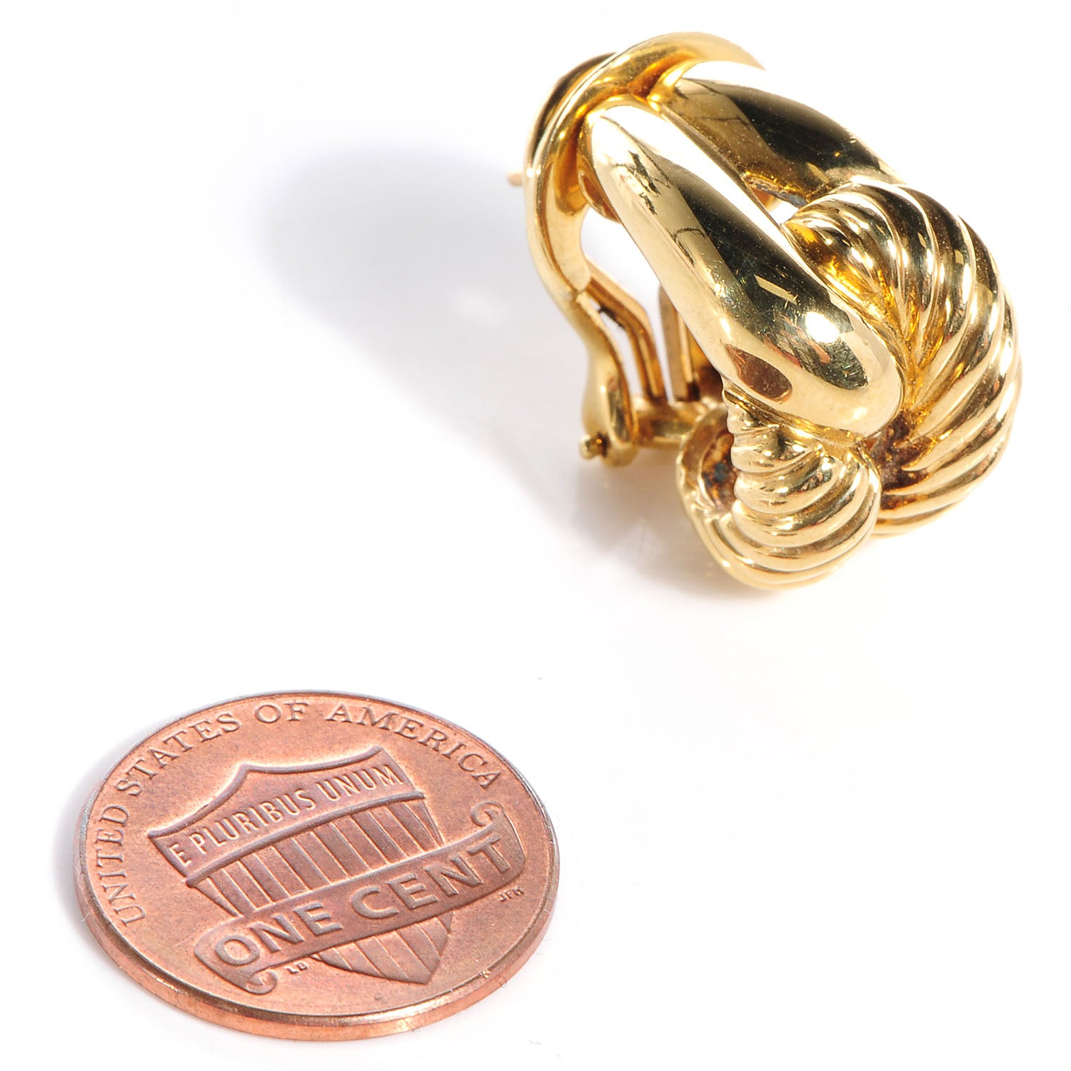 David Yurman 18k Yellow Gold Labyrinth Earrings 2 of 6