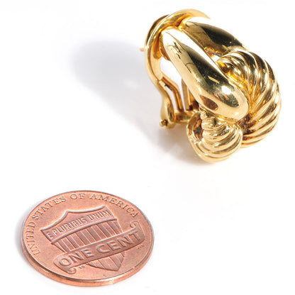 David Yurman 18k Yellow Gold Labyrinth Earrings 2 of 6