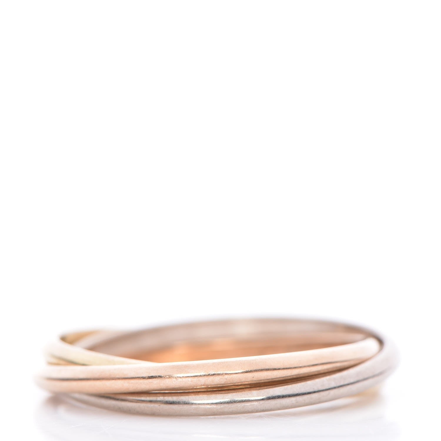 Cartier 18K Pink Yellow White Gold Extra Small Trinity Ring 51 5.75 3 of 6