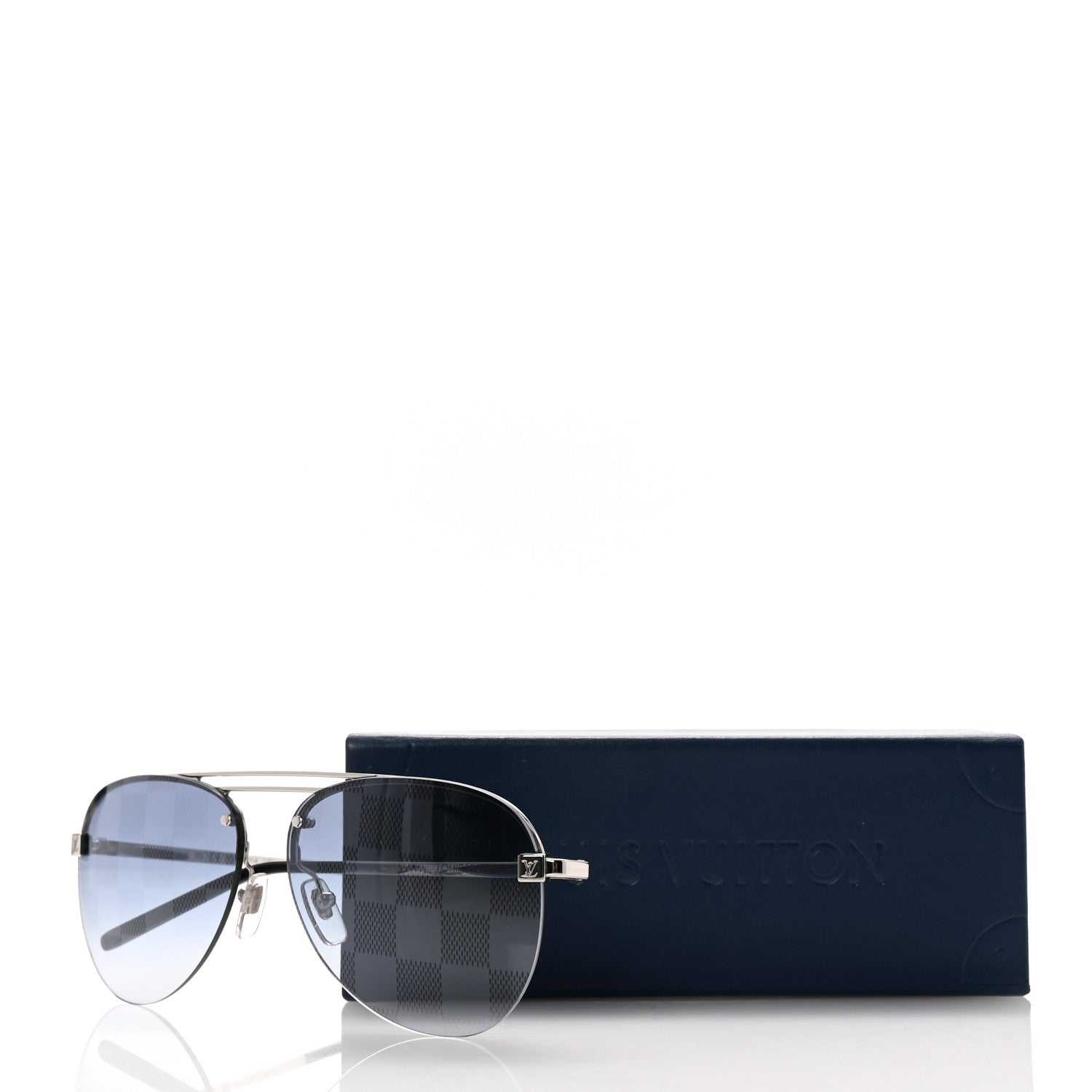 Louis Vuitton Damier Clockwise Sunglasses Z1271W Silver 8 of 8