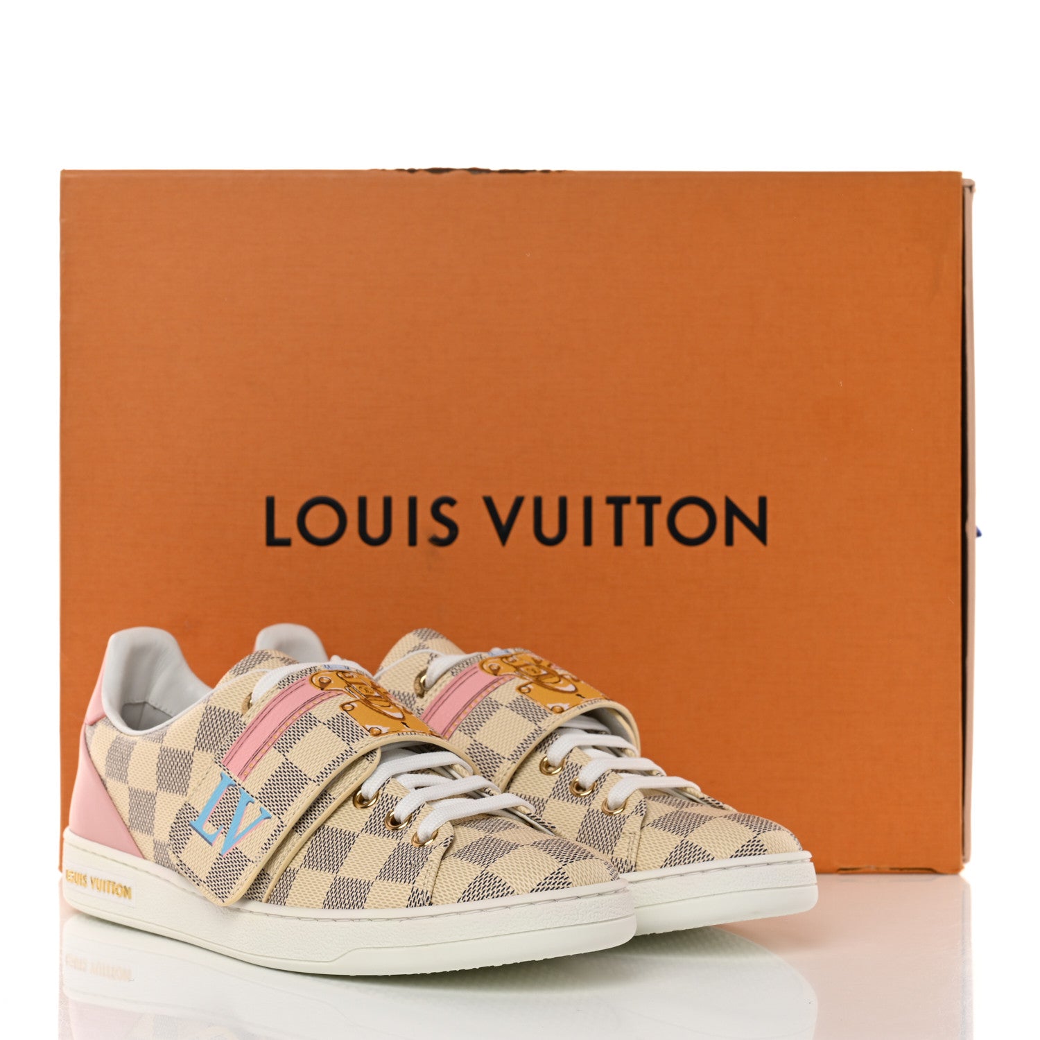 Louis Vuitton Damier Azur Summer Trunks Frontrow Sneaker 38 10 of 10