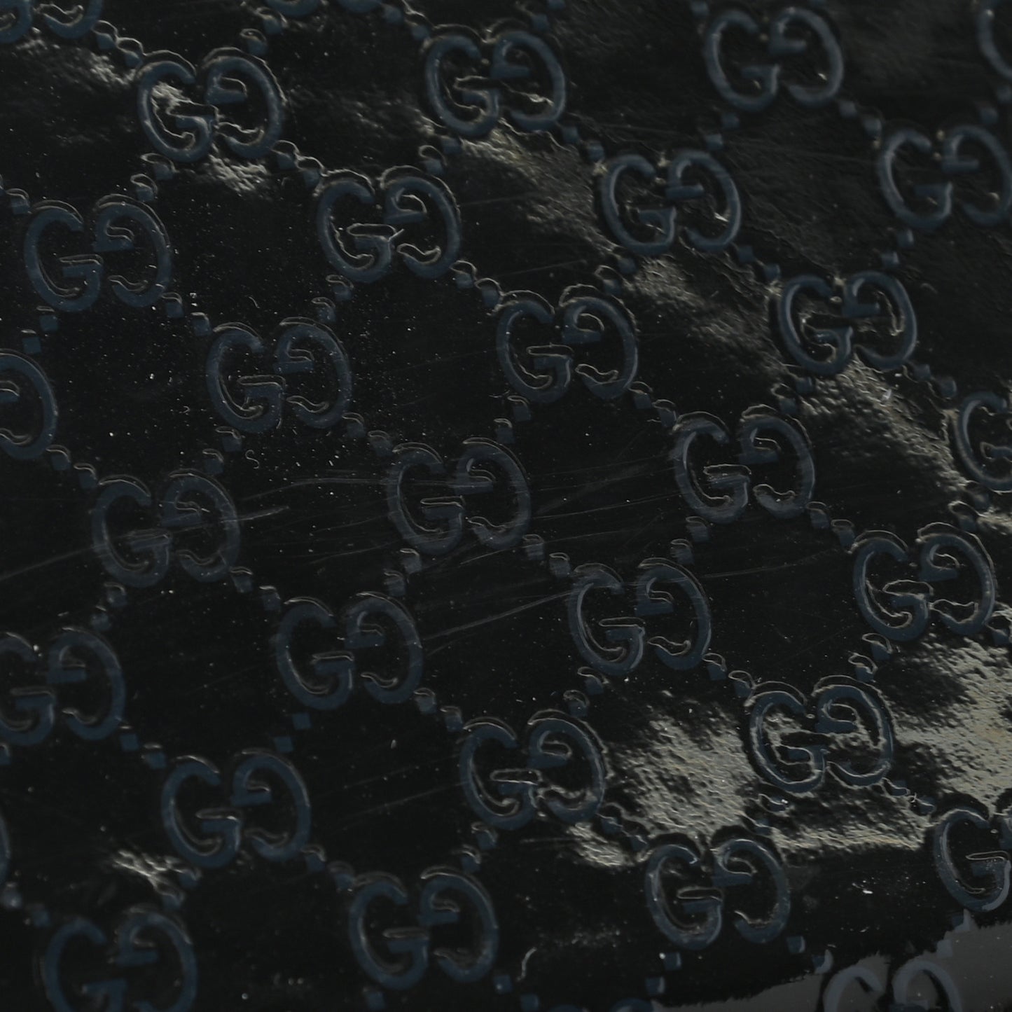 Patent Microguccissima Bi-Fold Wallet Blue