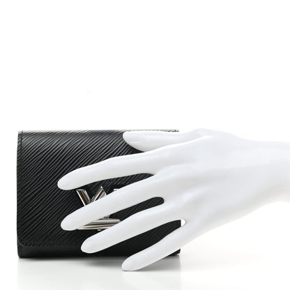 Louis Vuitton Epi Twist Compact Wallet Black 2 of 7