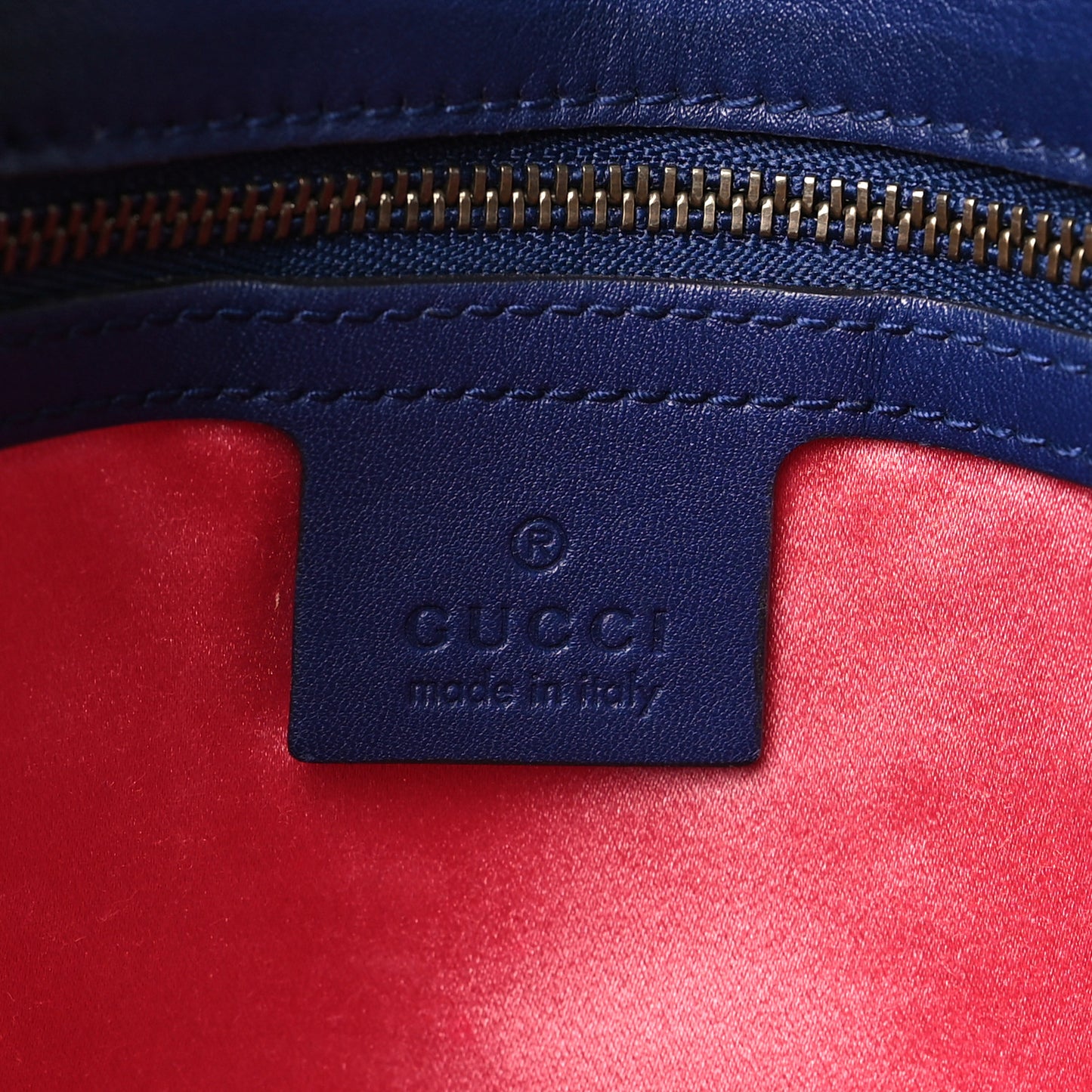 Velvet Matelasse Medium GG Marmont Shoulder Bag Cobalt Blue