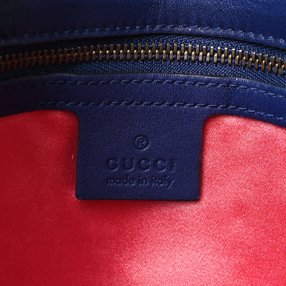 Gucci Velvet Matelasse Medium GG Marmont Shoulder Bag Cobalt Blue 6 of 9
