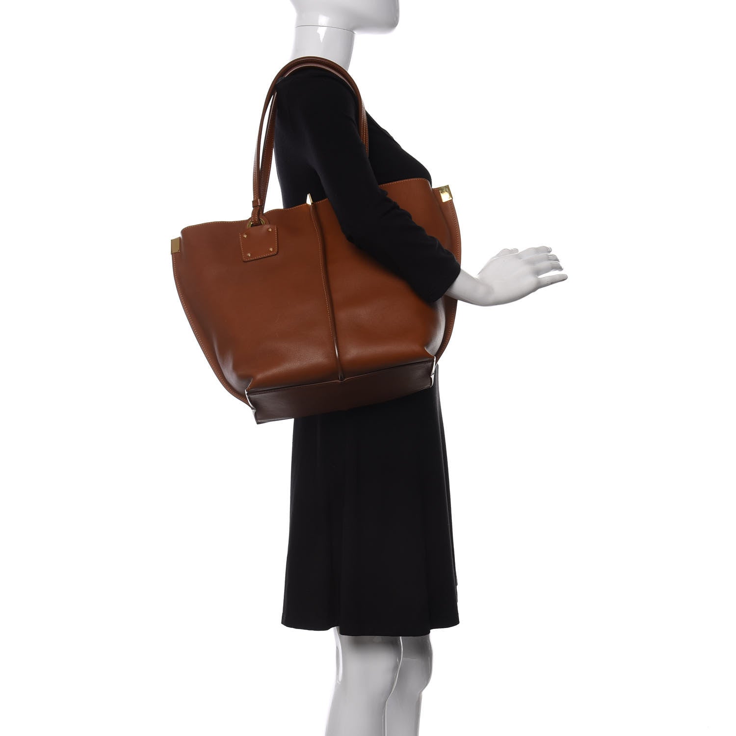 Chloe Smooth Calfskin Medium Vick Tote Caramel 2 of 13