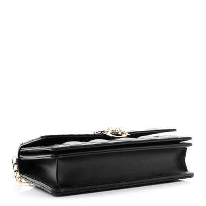 Christian Dior Lambskin Cannage My Dior Top Handle Bag Black 4 of 9