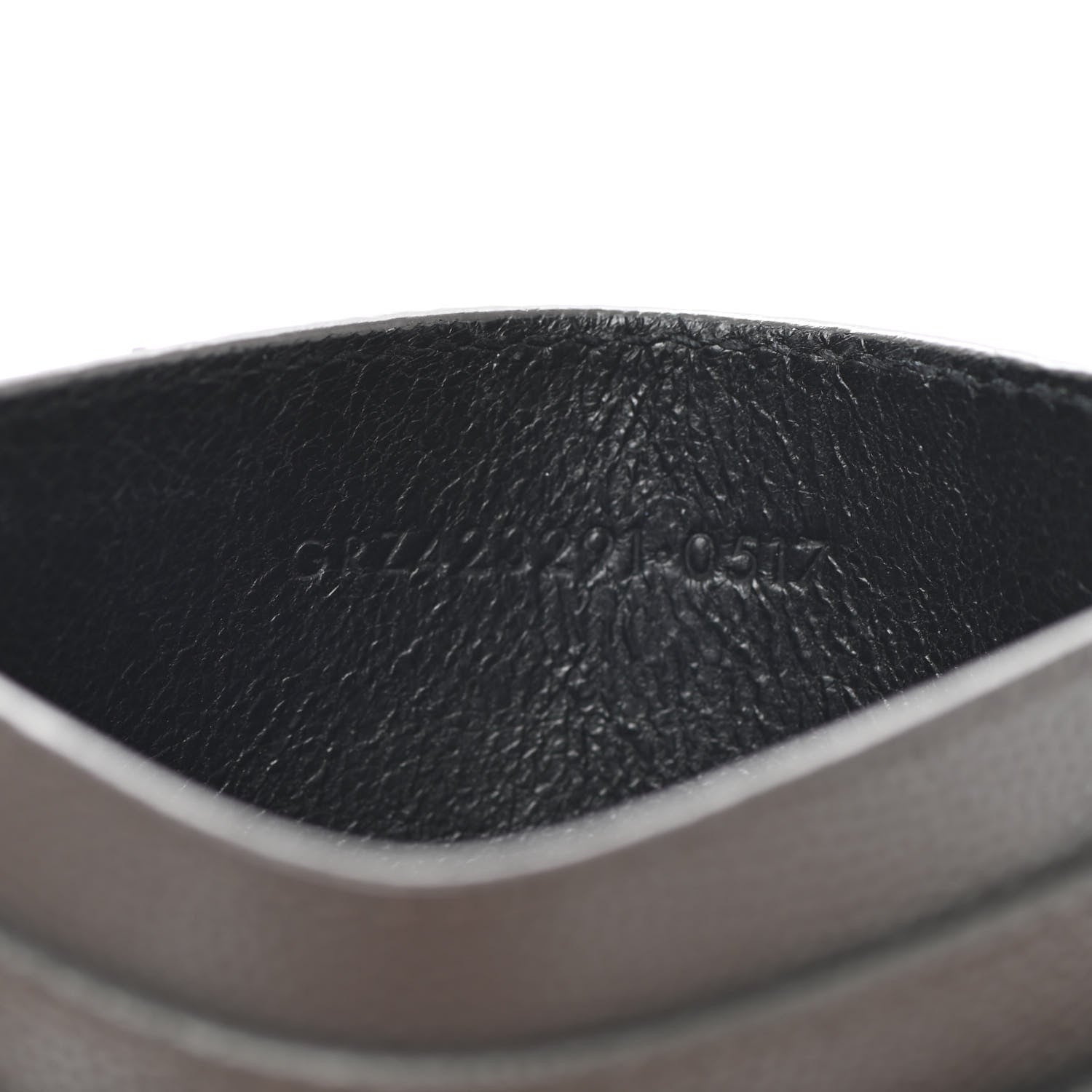 Saint Laurent Grain De Poudre Matelasse Chevron Monogram Credit Card Case Coal 7 of 11