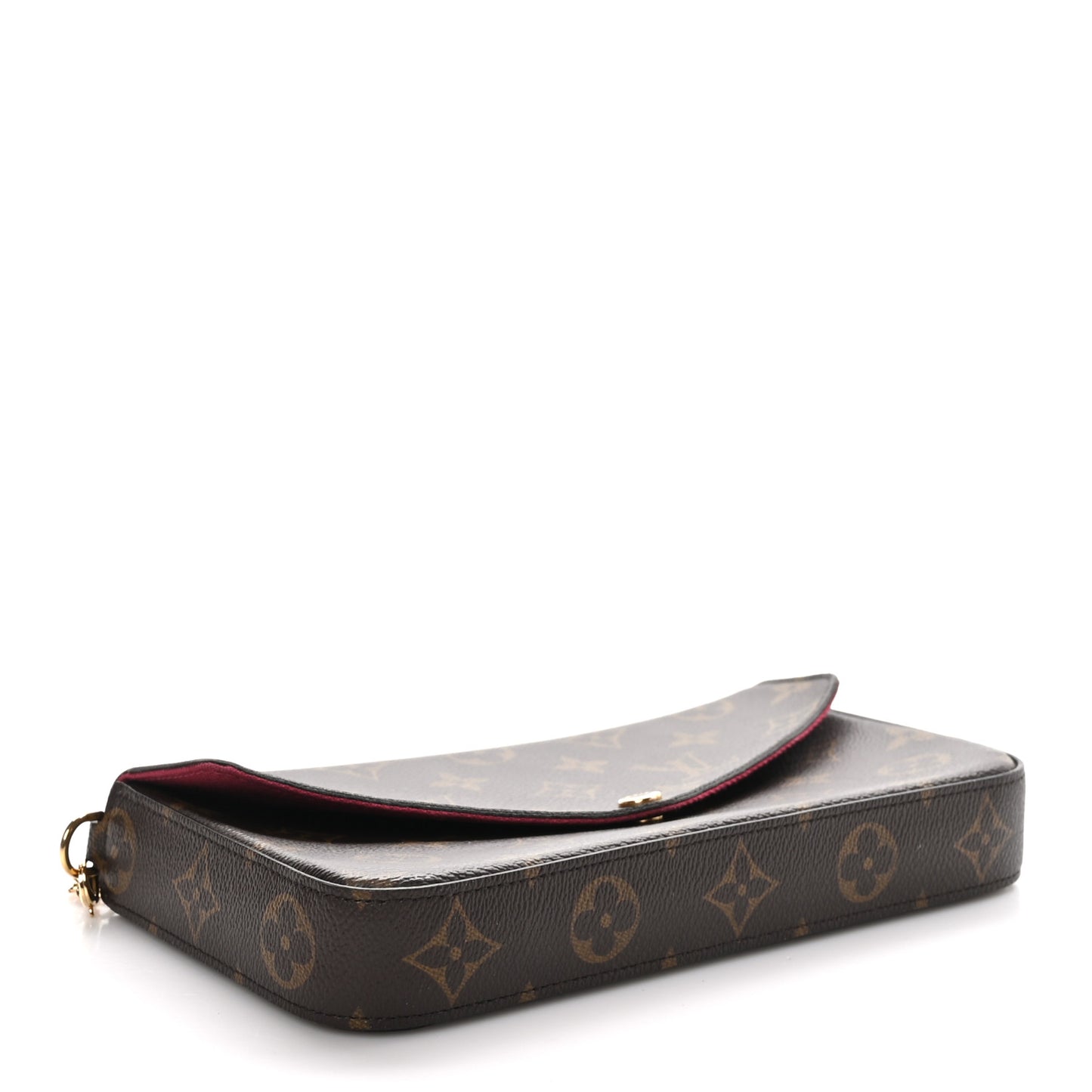 Monogram Pochette Felicie Chain Wallet Fuchsia