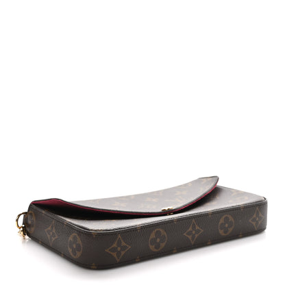 Louis Vuitton Monogram Pochette Felicie Chain Wallet Fuchsia 5 of 10