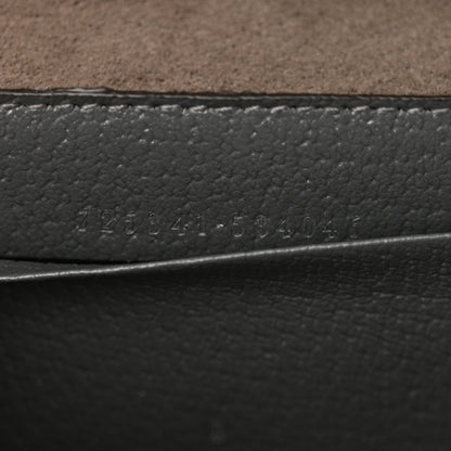 Gucci GG Supreme Monogram Textured Dollar Calfskin Mini New Basket Shoulder Bag Black Grey 6 of 12