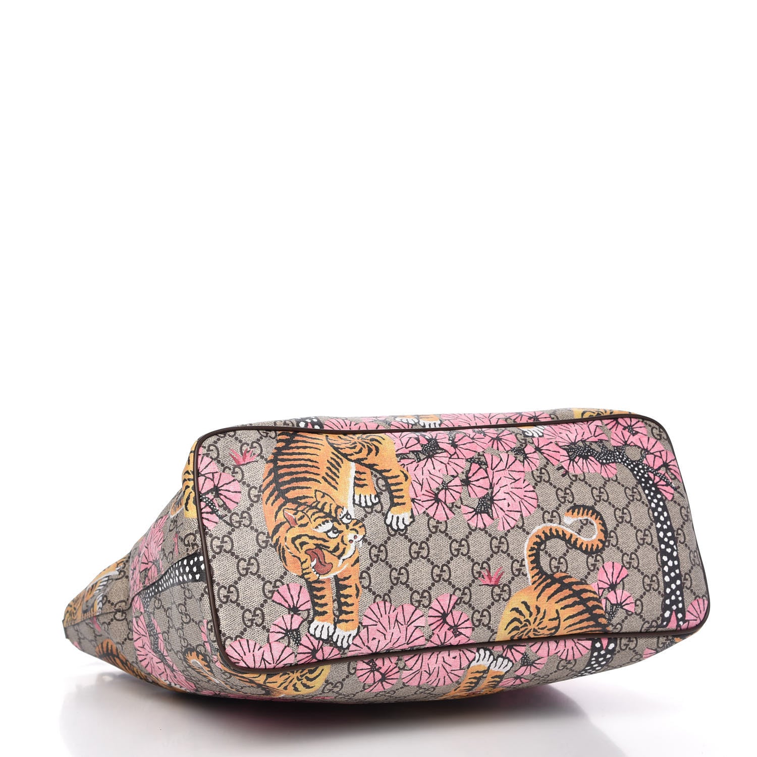 Gucci Soft GG Supreme Monogram Bengal Medium Crossbody Tote Beige Pink 4 of 9