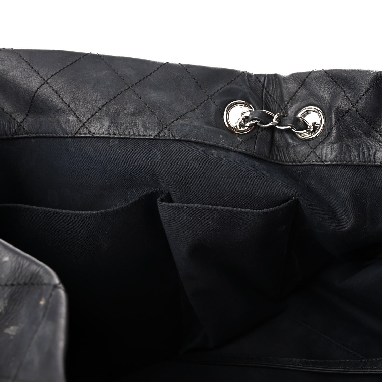 Chanel Calfskin Stitched Shoulder Bag Black 11 of 11