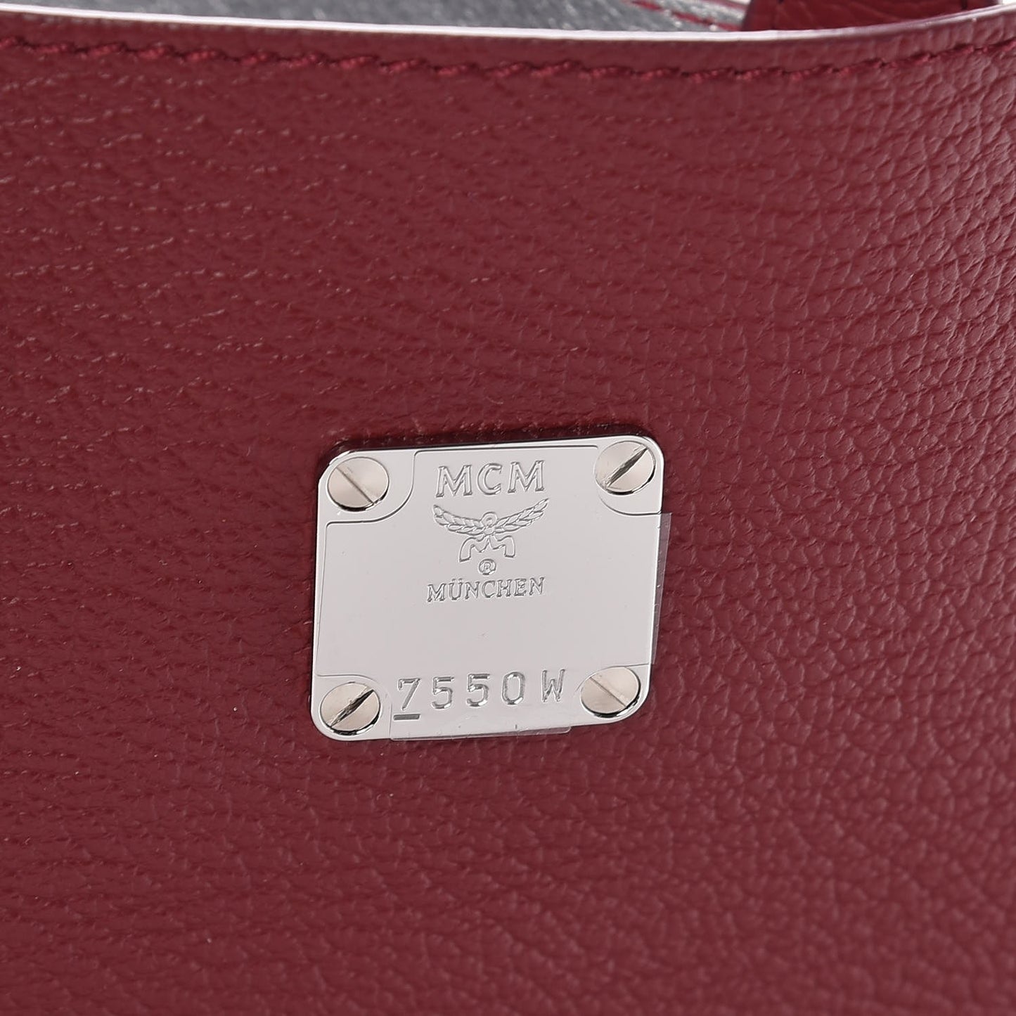 Grained Calfskin Medium Reversible Wandel Tote Ruby Tan