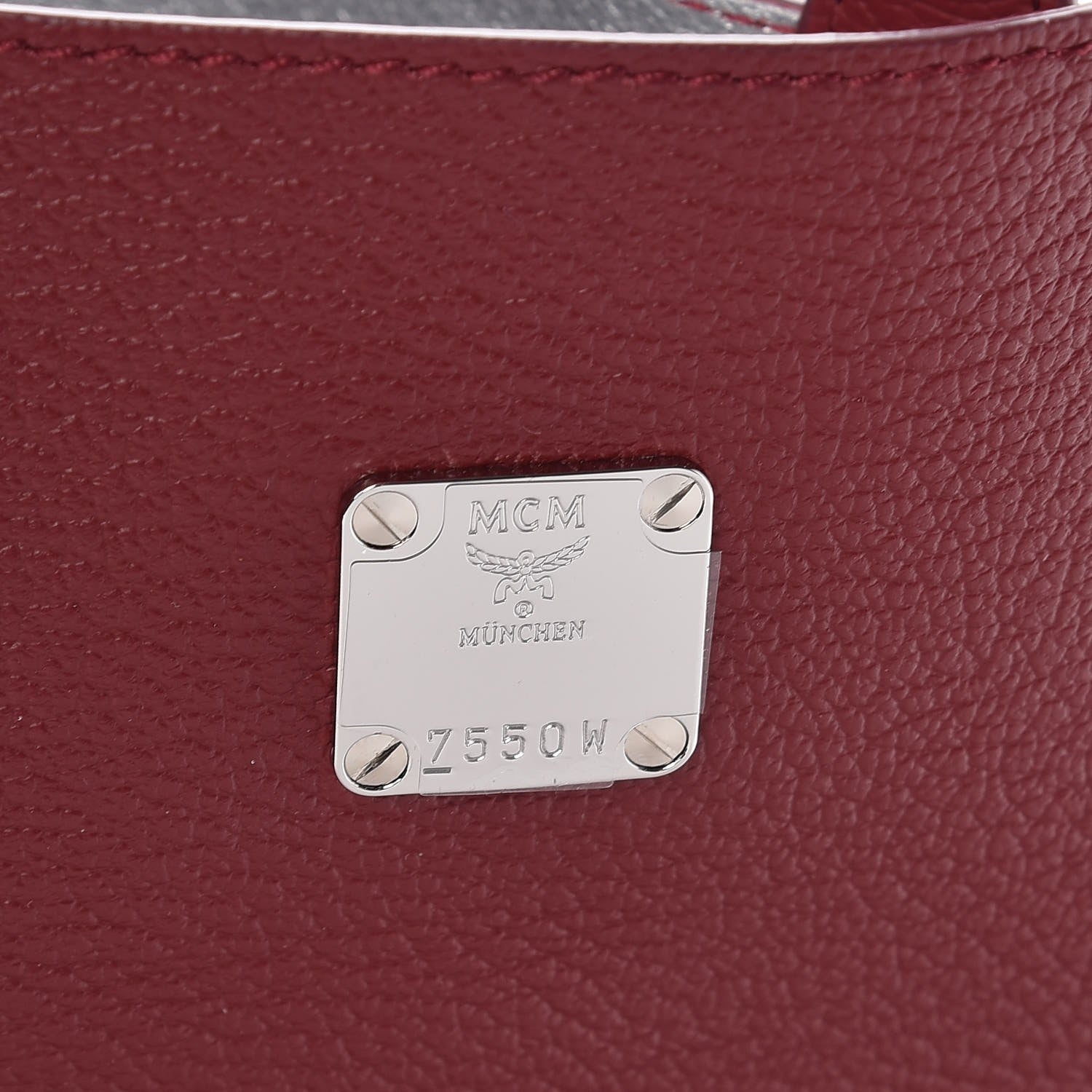 MCM Grained Calfskin Medium Reversible Wandel Tote Ruby Tan 9 of 12