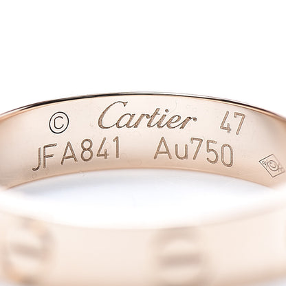 Cartier 18K Pink Gold 3.5mm LOVE Wedding Band Ring 47 4 4 of 5