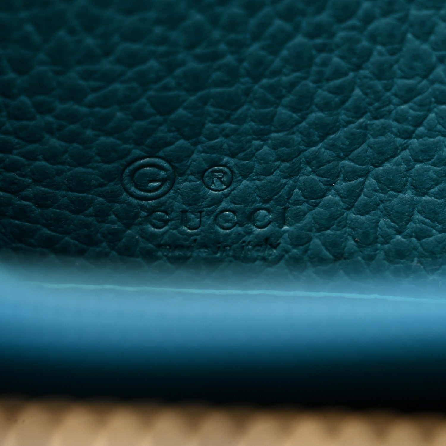 Gucci Dollar Calfskin GG Zip Around Wallet Deep Cobalt 6 of 7