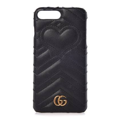Gucci Calfskin Matelasse Marmont iPhone 7 Plus Case Black 1 of 5