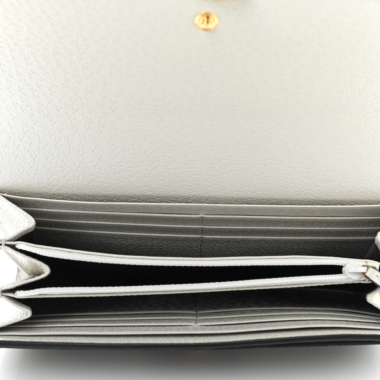 GG Supreme Monogram Flora Web Ophidia Continental Wallet White