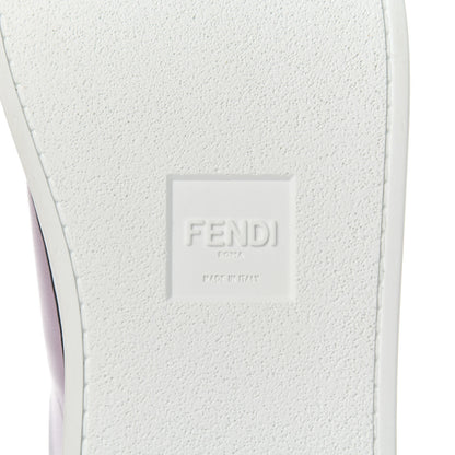 Fendi X JOSHUA VIDES Nappa Rockoclick Slip On Sneakers 38.5 Pink Xiloph White Black 7 of 9