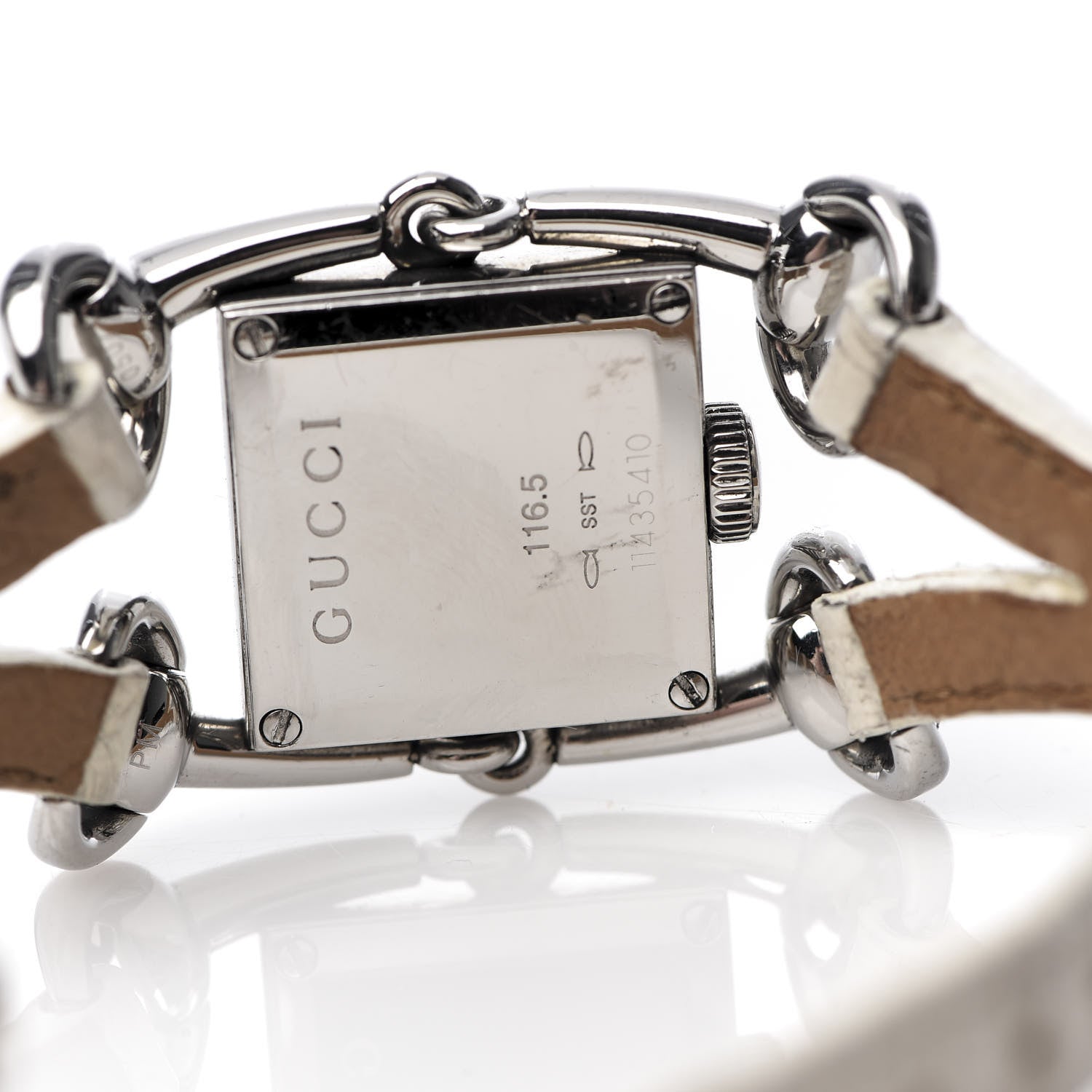 Gucci Stainless Steel Alligator Mother of Pearl 20mm Signoria Quartz Watch 7 of 9